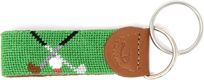Leather Hand-Stitched Needlepoint Key Fob or Key Chain by Huck Venture | Amazon (US)
