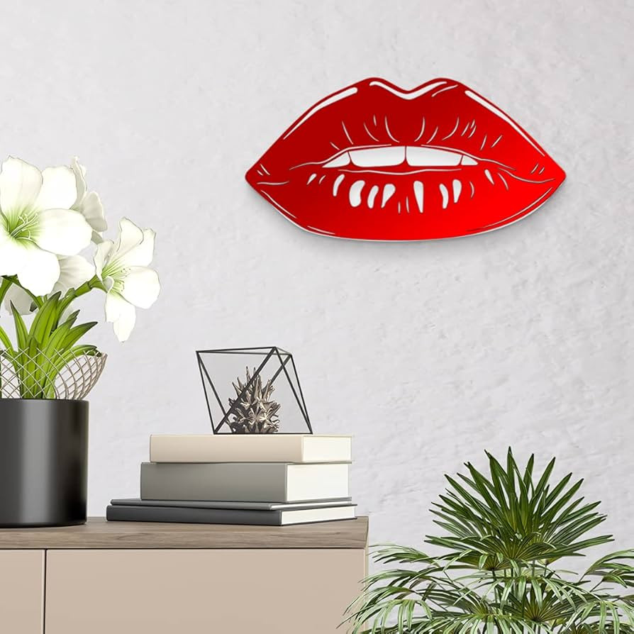 4ArtWorks - Gloss Lips 3D Wall Art - Ready to Hang Acrylic Wall Decorations for Bedrooms, Dorms, ... | Amazon (US)
