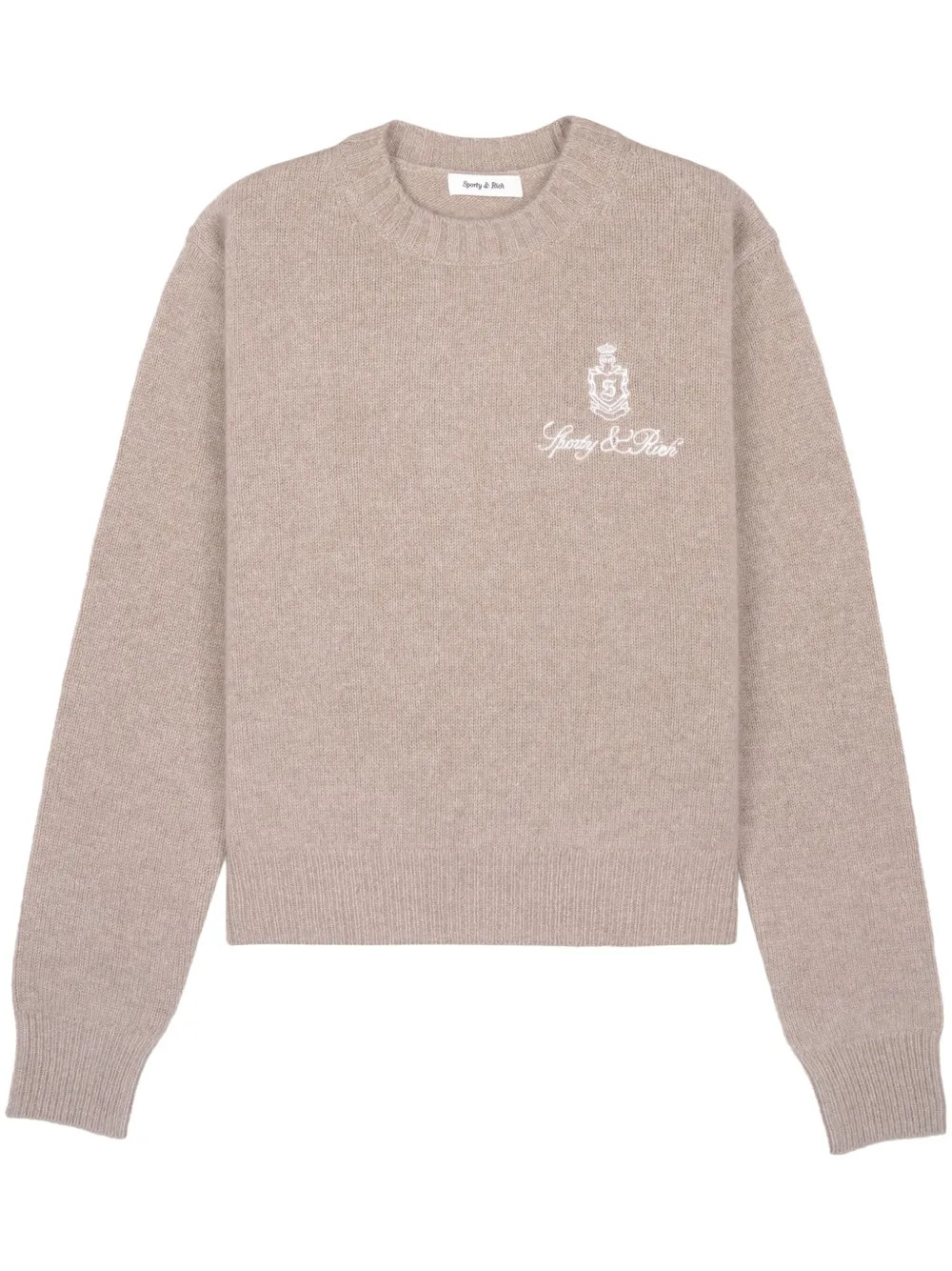 Sporty & Rich logo-embroidered Cashmere Jumper - Farfetch | Farfetch Global