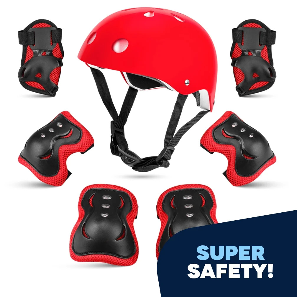 Jeexi 6 Pack Knee & Elbow Pads for Kids Youth Children Guards Protective Gear Pad Set for Roller ... | Walmart (US)