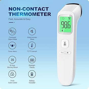 No-Touch Thermometer for Adults and Kids, Accurate Digital Baby Thermometer, Fever Alarm & Silent... | Amazon (US)