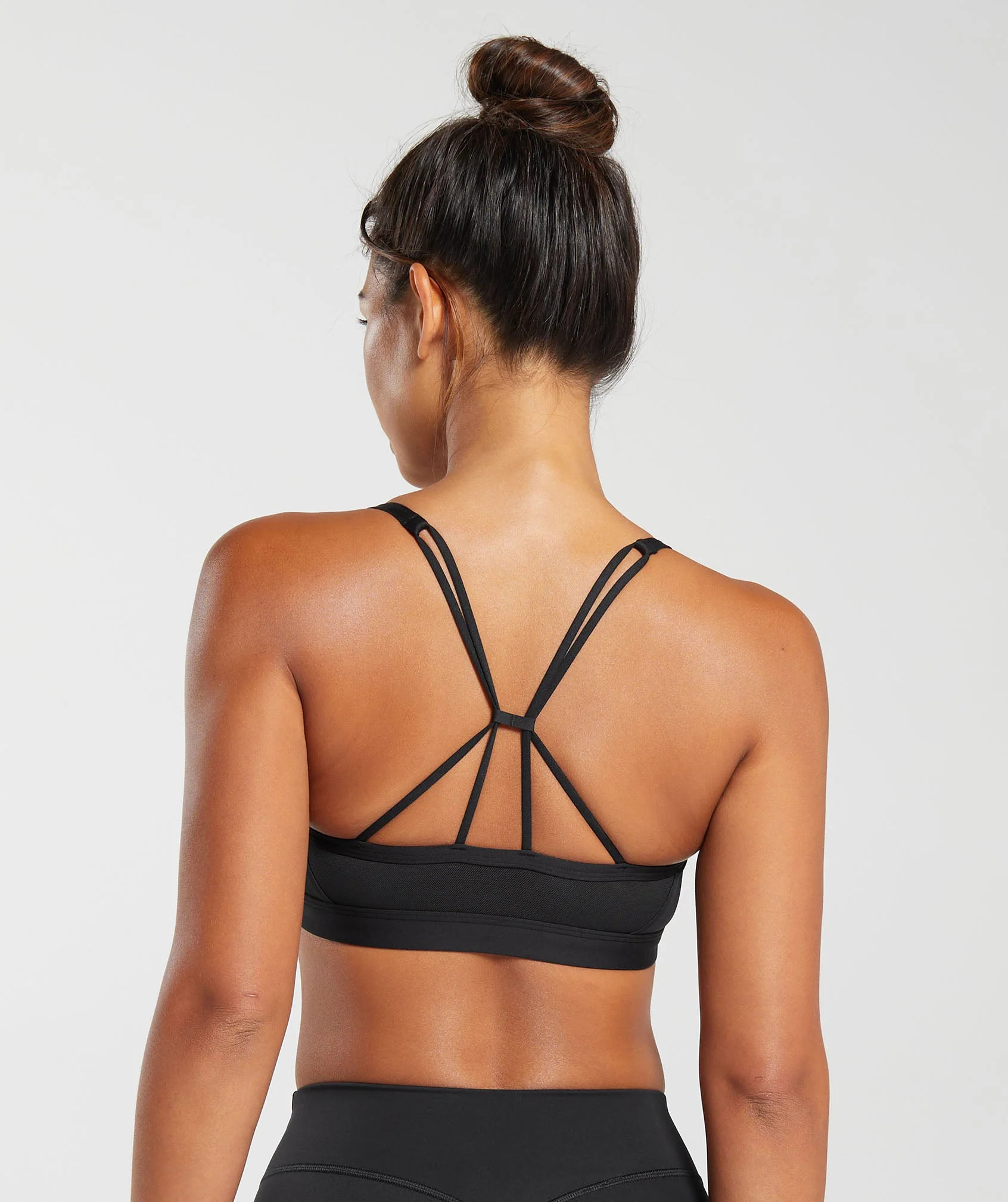 Gymshark Ruched Strappy Sports Bra - Black | Gymshark US