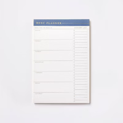 52 Page Special Rule Undated Weekly Menu Planner Blue Top - Threshold™: Recycled Paper Journal ... | Target