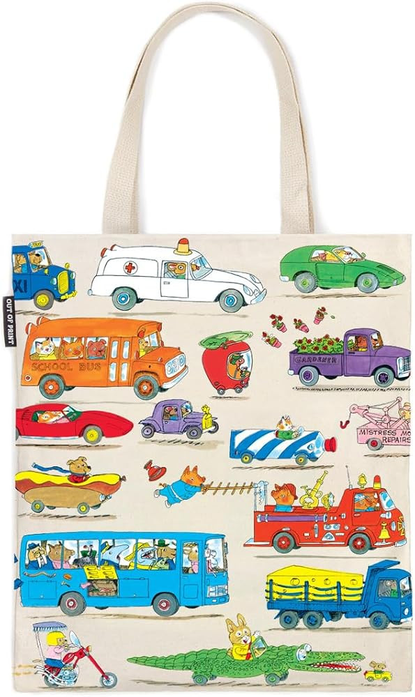 Out of Print Richard Scarry: Cars and Trucks and Things That Go Tote Bag (Natural Handles) | Amazon (US)