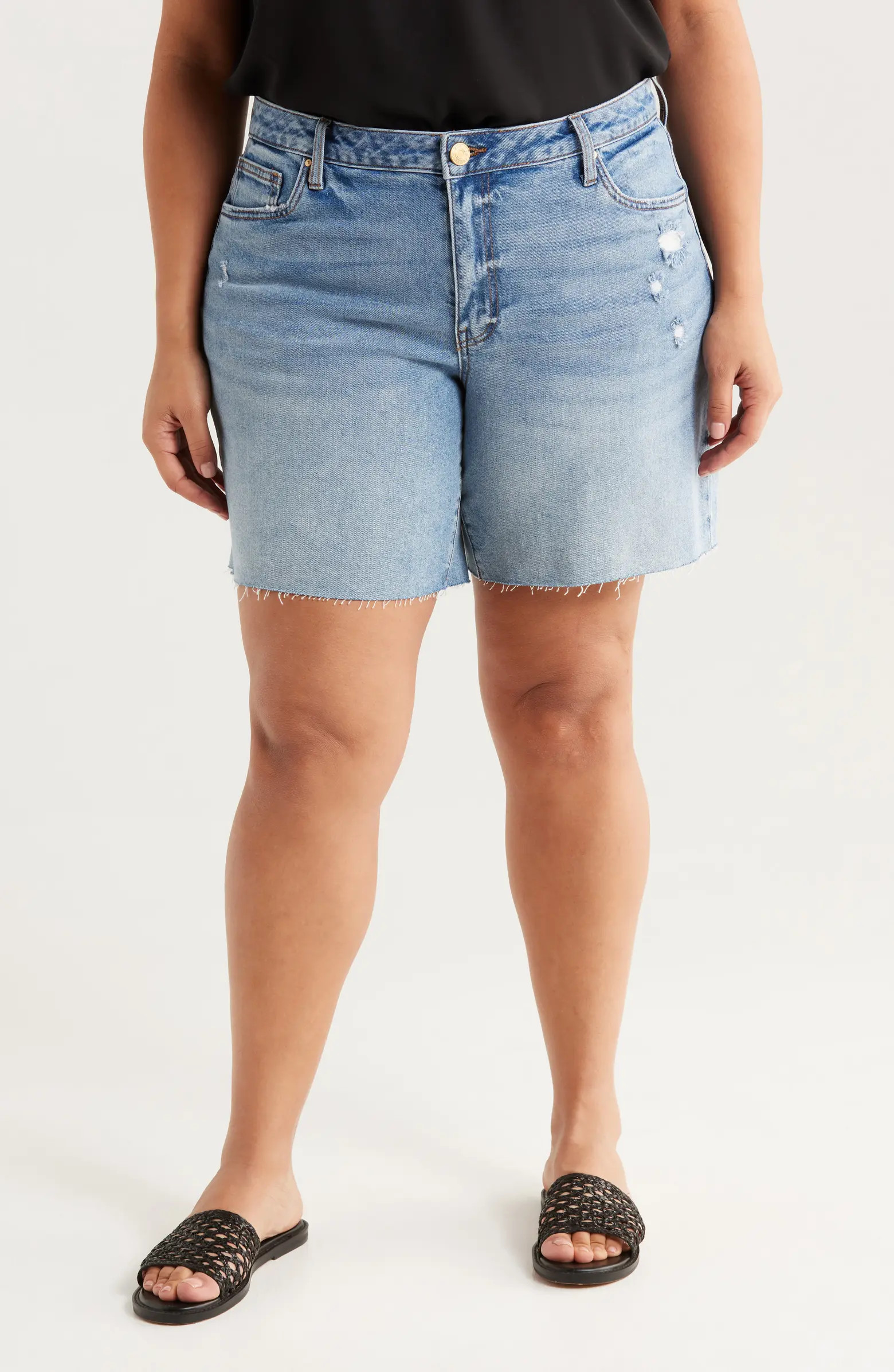 Hailey Cutoff Bermuda Denim Shorts | Nordstrom