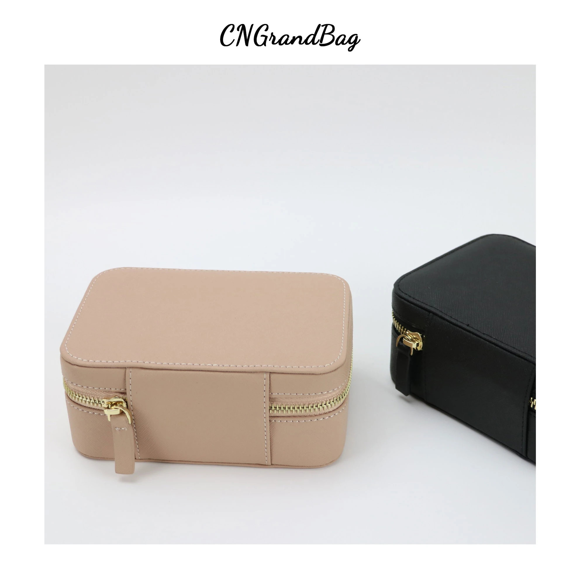 133.41R$ 21% de desconto|Estojo de couro safixo genuíno, caixa de joias de grande capacidade com... | Ali Express BR