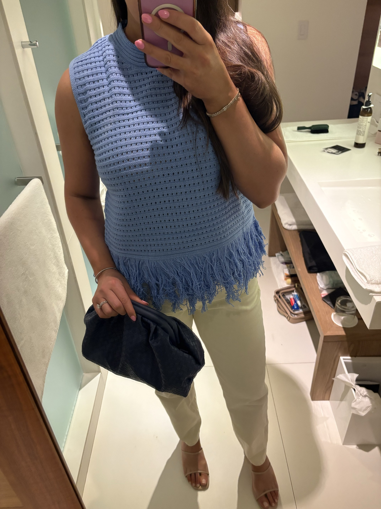 Such a fun vacation + summer top. Comes in a ton of colors. Wearing a large. Jeans are old but linked similar. Shoes are incredibly comfortable - will be a staple of summer. 

Amazon fashion / Amazon find / vacation / Miami / going out / denim / heels / mesh sandals 

#LTKTravel #LTKSaleAlert #LTKmomlife