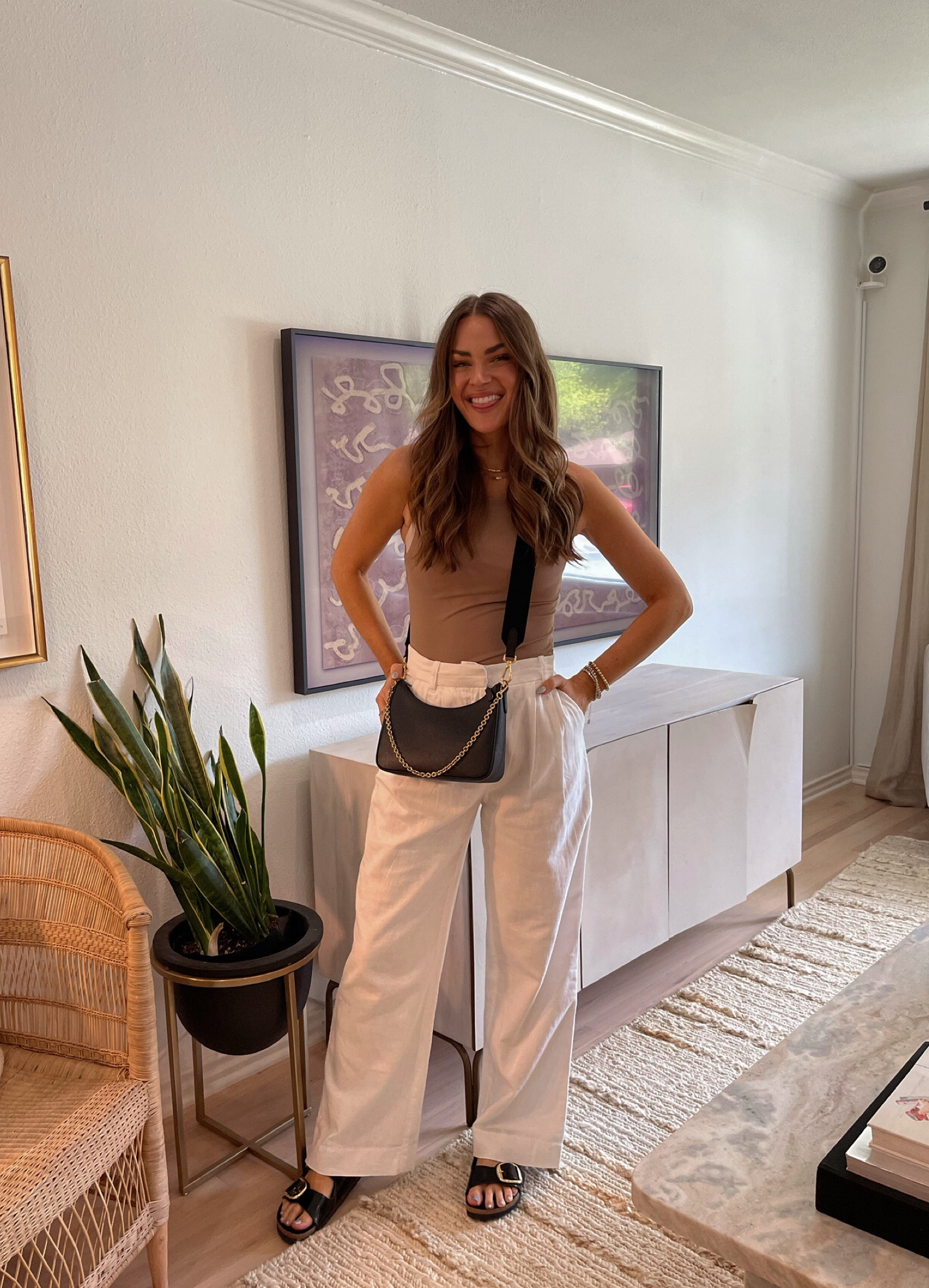 Neutral spring/summer outfit inspo styling linen pants! I sized down in these as linen tends to stretch. I’m wearing a S in the bodysuit. Abercrombie is currently having a 25% off sitewide sale! 

#LTKsalealert