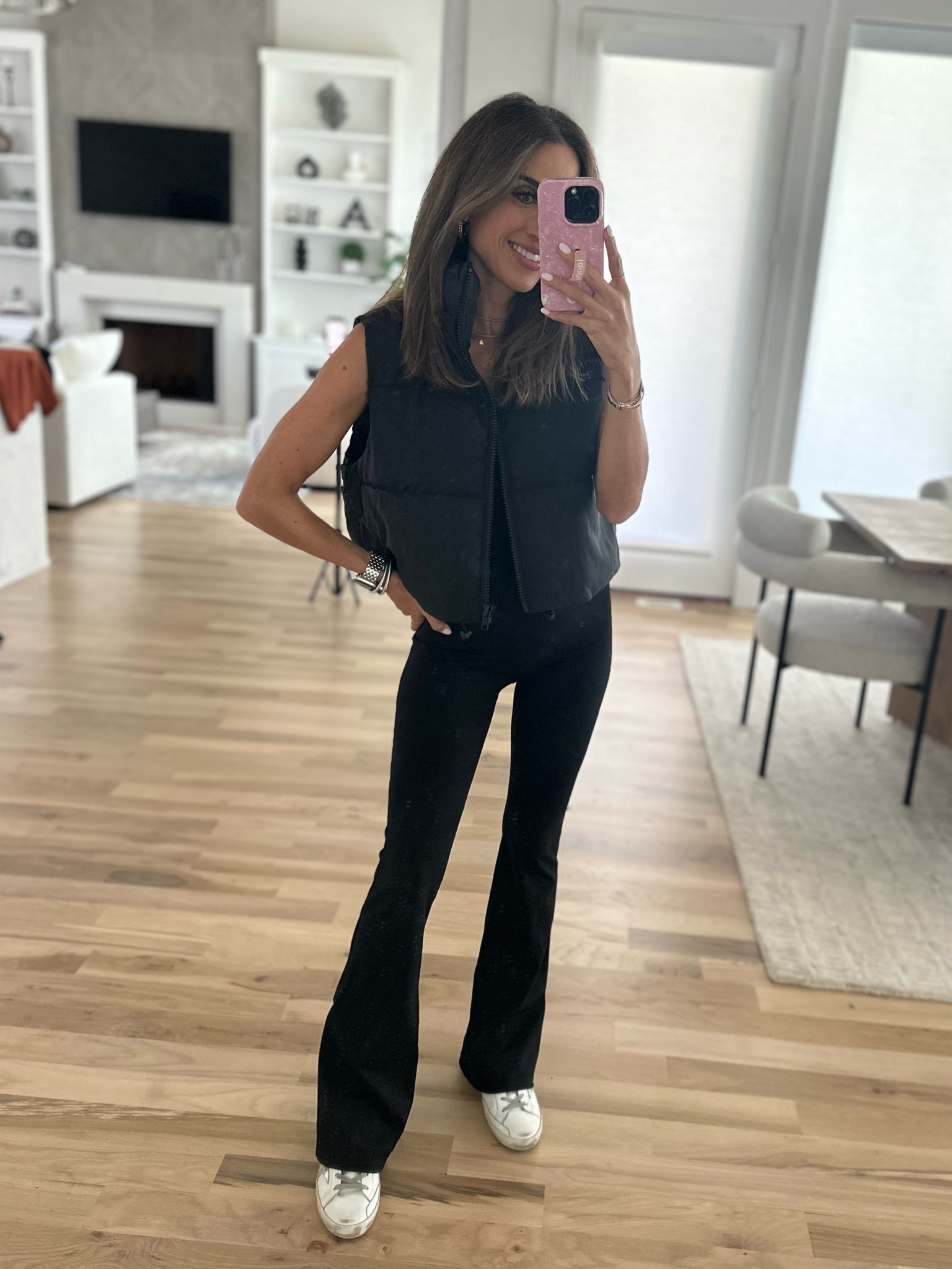 Amazon cropped puffer vest size xs black jumpsuit smallest size 
Fall outfit idea 

#LTKFindsUnder100 #LTKFindsUnder50