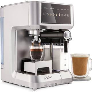 Series 2-Cup Stainless Steel Drip Coffee Maker with Milk Frother, Auto-Clean, Descale, Detachable Reservoir | The Home Depot