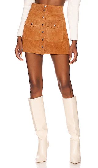 Front Button Mini Skirt in French Toast | Revolve Clothing (Global)