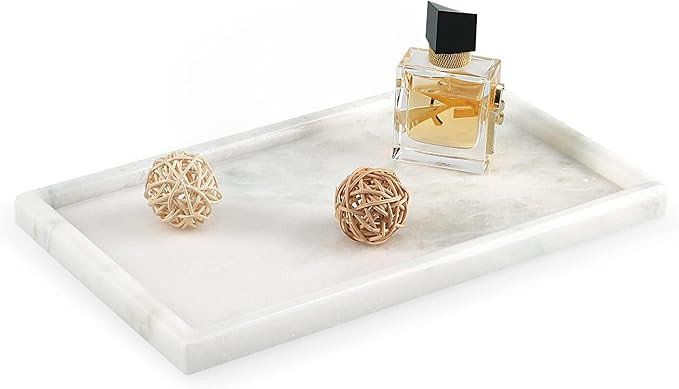African Natural Marble Tray, 12"x7" Coffee Table Vanity Tray/Decorative Tray for Jewerly, Watch, ... | Amazon (US)