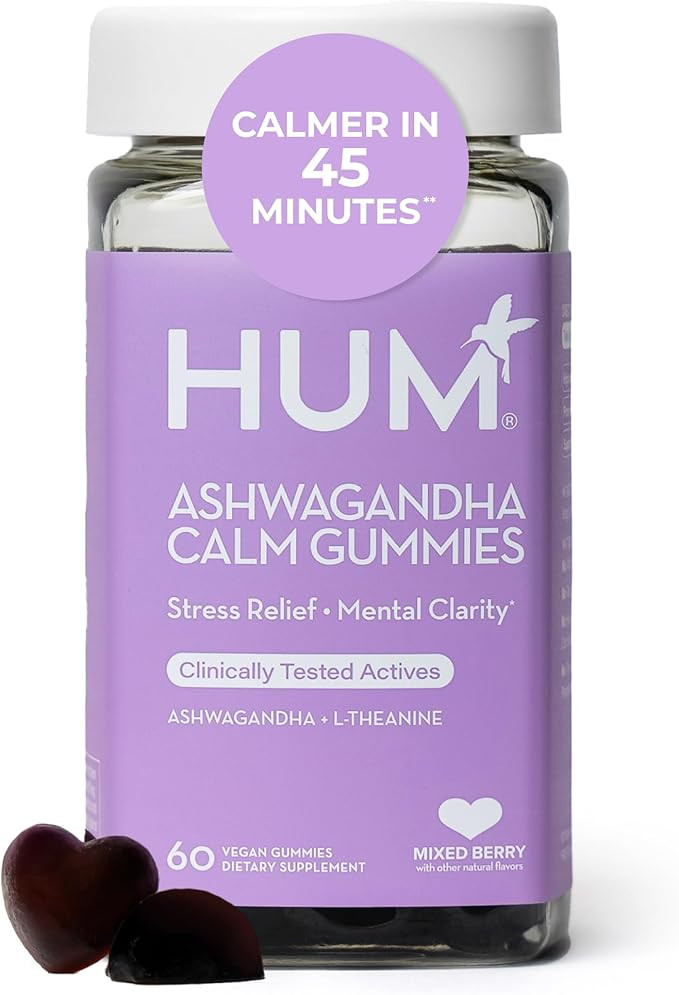 HUM Calm Ashwagandha Gummies for Women and Men, L-Theanine Ashwagandha Supplements for Daily Rela... | Amazon (US)
