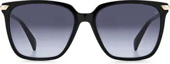 55mm Polarized Gradient Rectangle Sunglasses | Nordstrom
