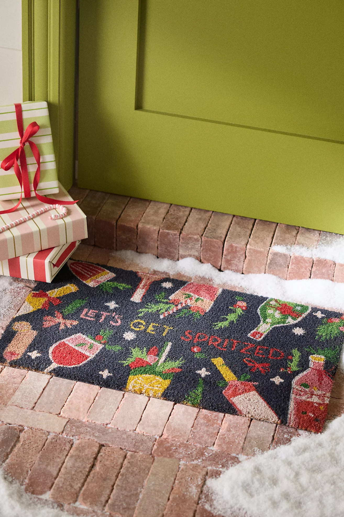 Let's Get Spritzed Coir Printed Doormat | Anthropologie (US)