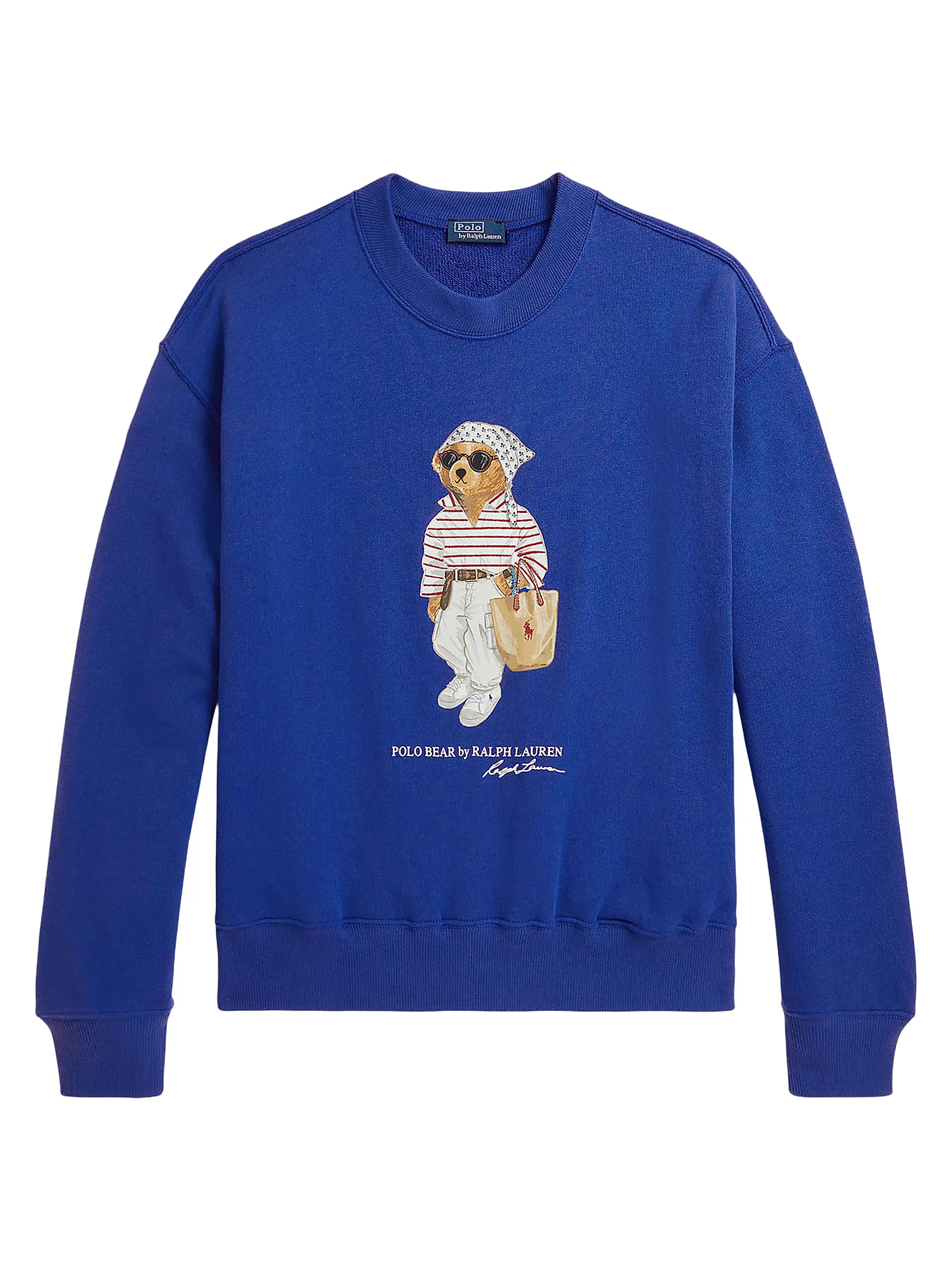 Polo Ralph Lauren Graphic Cotton Fleece Pullover Sweater | Saks Fifth Avenue | Saks Fifth Avenue