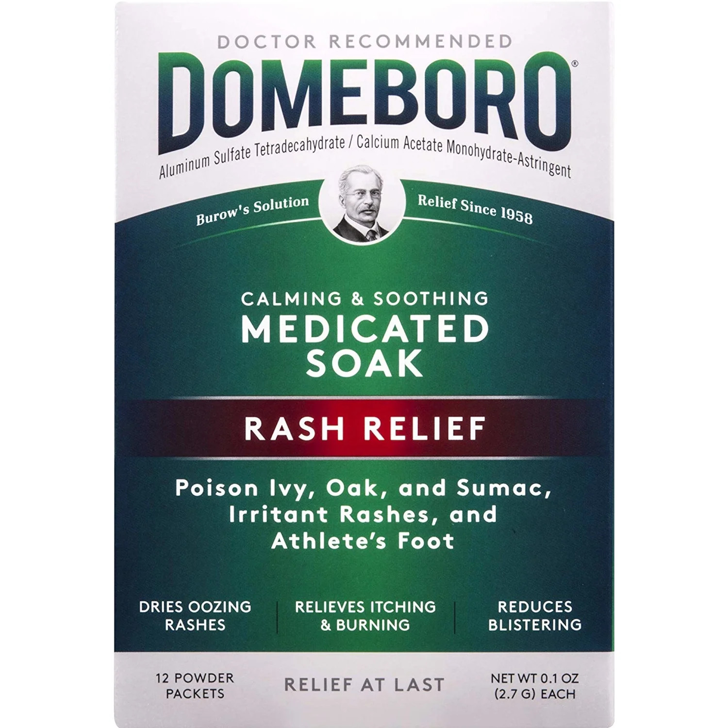Domeboro Soothing Soak Rash Relief Astringent, one box of 12 packets Each | Walmart (US)