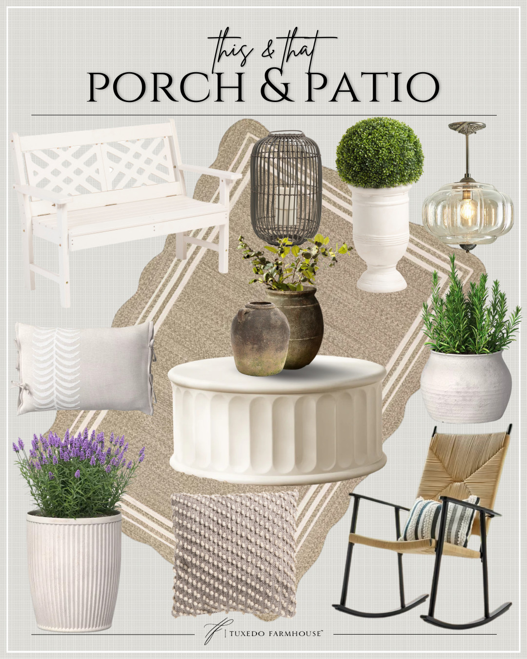 This & That - Porch & Patio

There is just no substitute for a perfectly peaceful patio!  Make the space your own with these delightful finds.

Seasonal, home decor, spring, baskets, vases, bowls, planters, baskets, pillows, vases, outdoors, porch, patio, lighting 

 #LTKSeasonal #LTKHome #LTKStyleTip