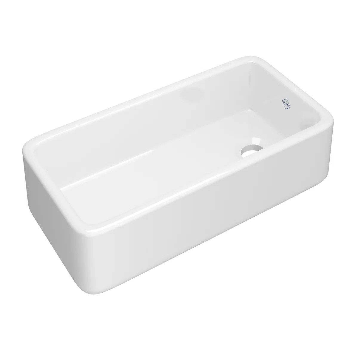 Lancaster 36" Single Bowl Farmhouse Apron Front Fireclay Kitchen Sink RC3618WH | Wayfair North America