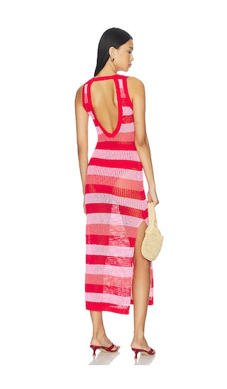 Holly Rose Dress in Ruby Stripe Crochet | Revolve Clothing (Global)