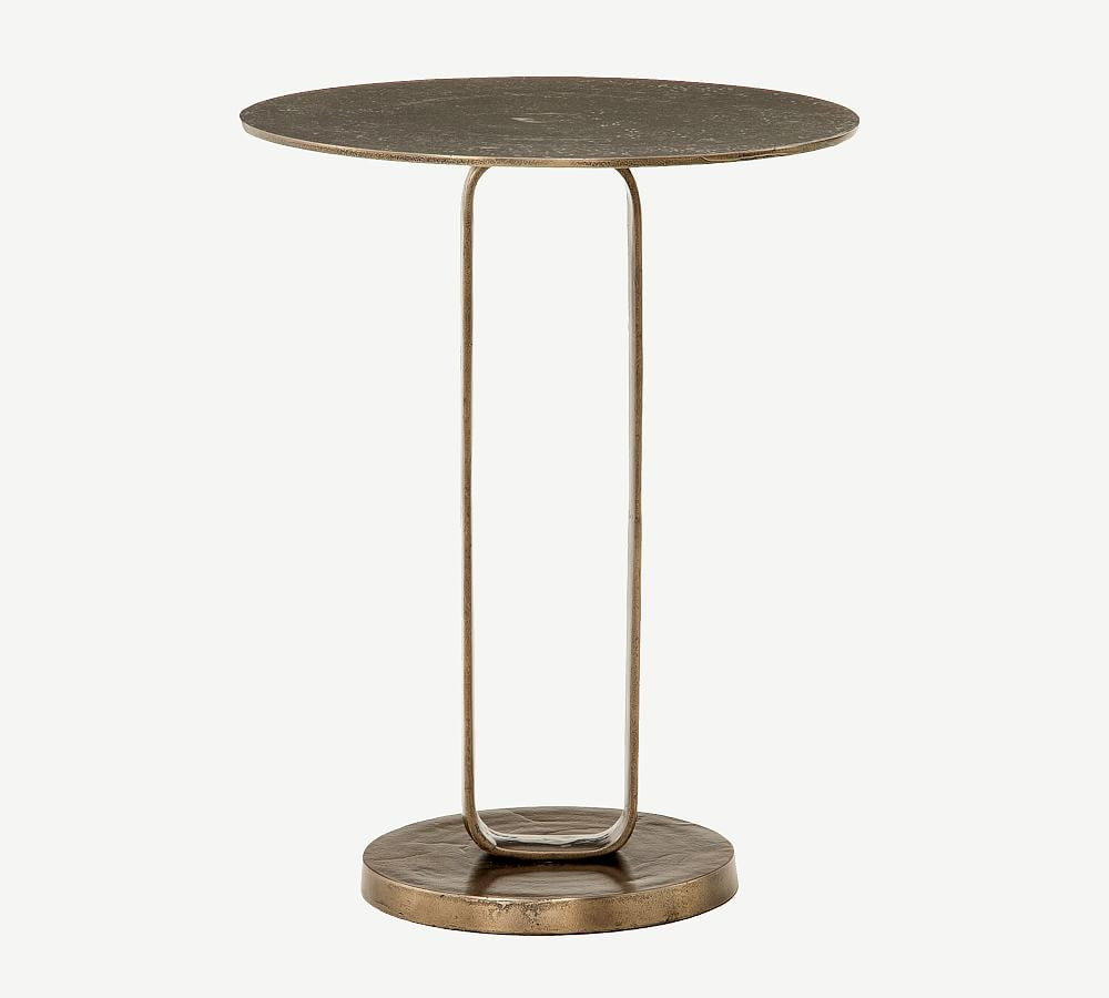 Charlesbourg Round Metal End Table (17.5") | Pottery Barn (US)