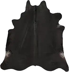 Cowhides Direct Genuine Cowhide Rug - Solid Black Rug for Living Room, Bedroom & More - Authentic... | Amazon (US)