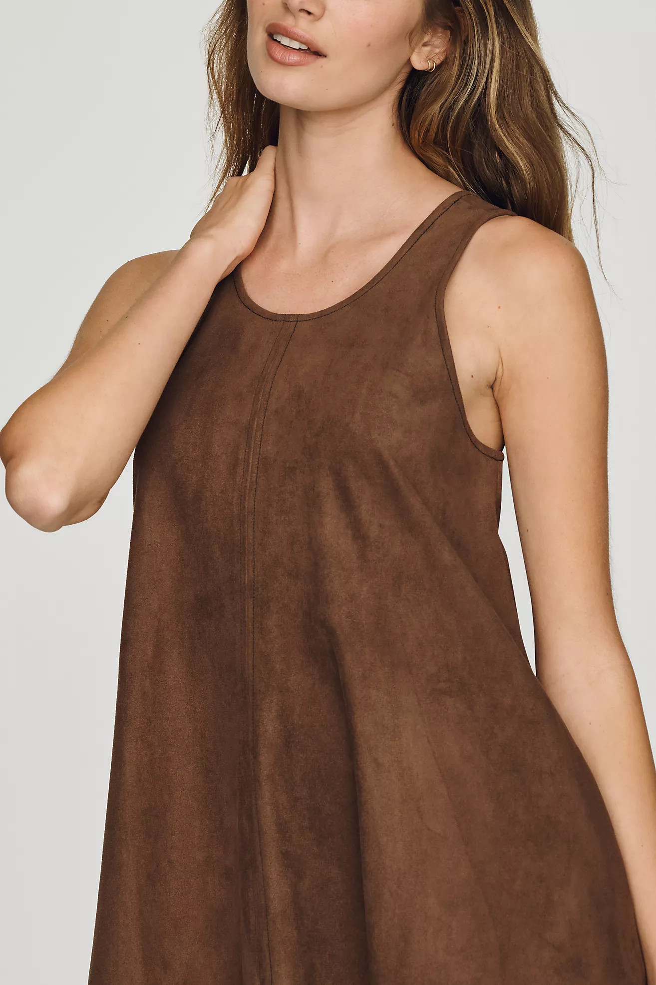 Maeve Keiko Faux-Suede Mini Dress | Anthropologie (US)