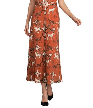 Antonio Melani Michele Coordinating Western Printed Sateen A-Line Skirt | Dillard's | Dillard's