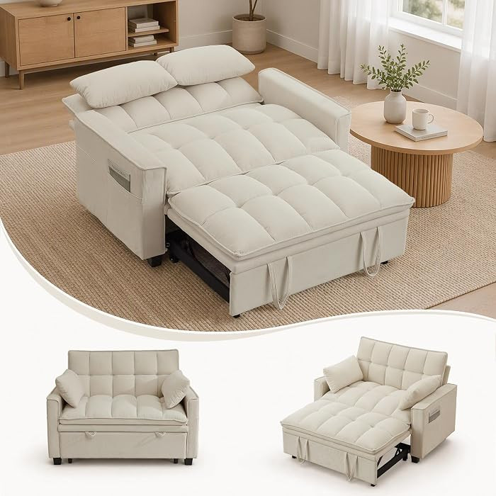 Sleeper Sofa Bed, Convertible Pull Out Couch for for Living Room, Loveseat | Amazon (US)