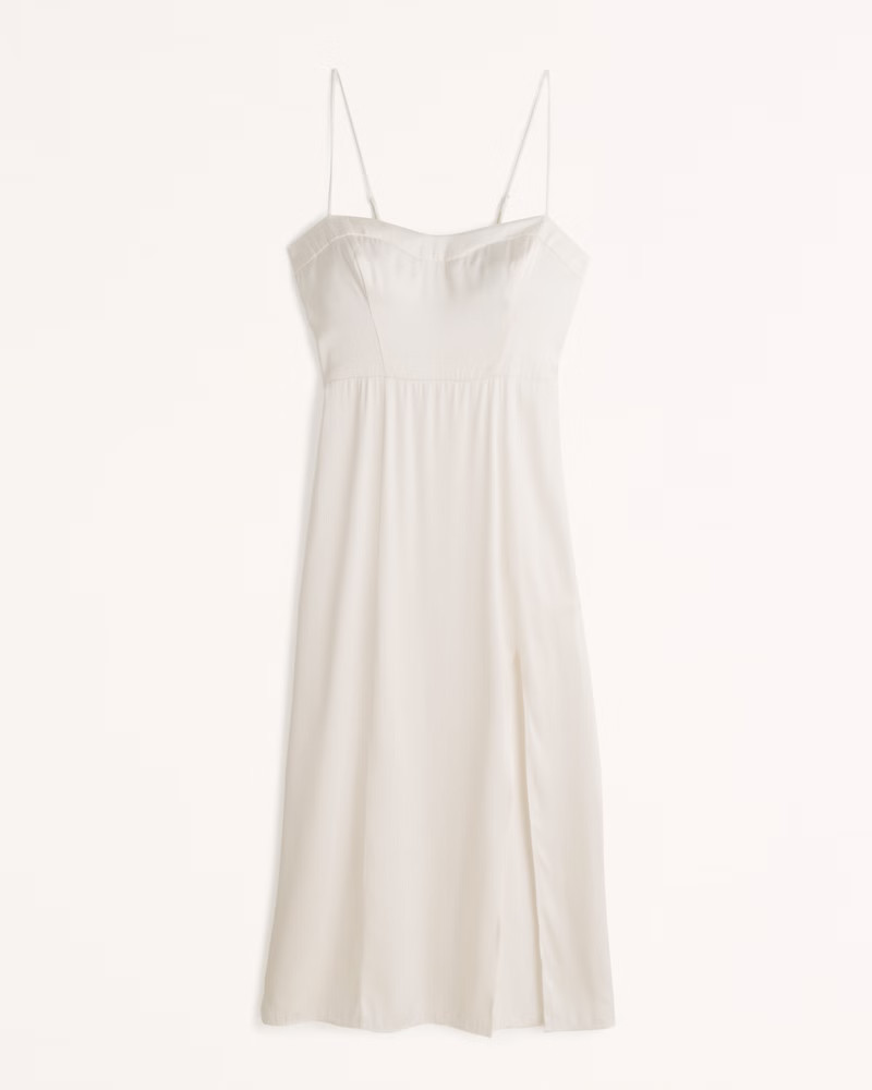 High-Slit Midi Dress | Abercrombie & Fitch (US)