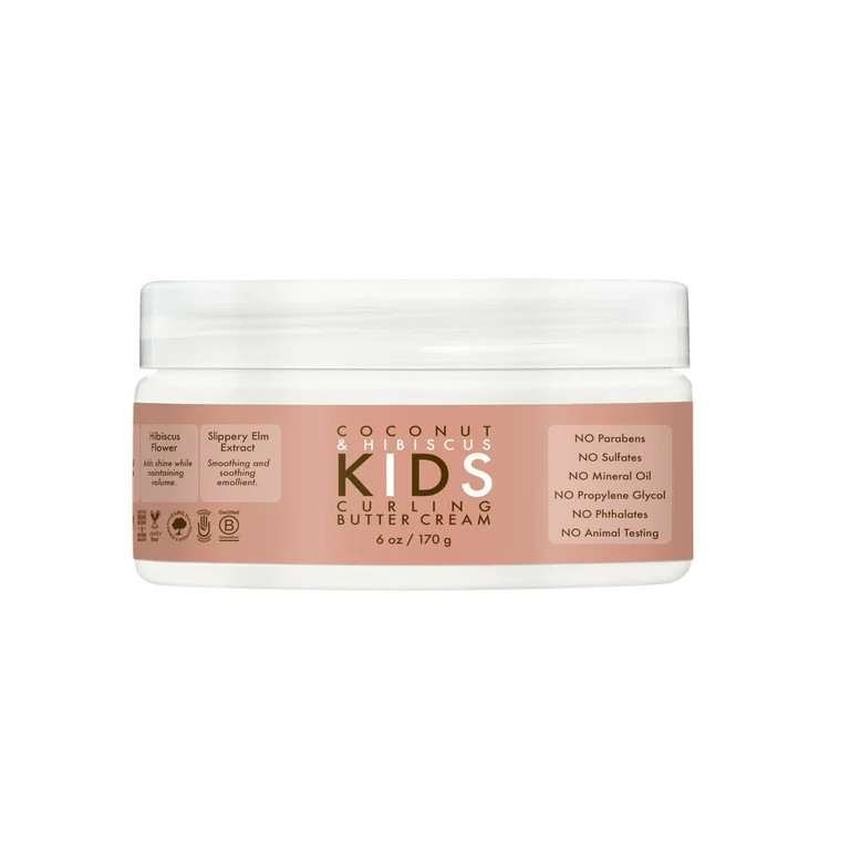 SheaMoisture Kid's Butter Curly Hair Cream Coconut & Hibiscus, 6 oz | Walmart (US)