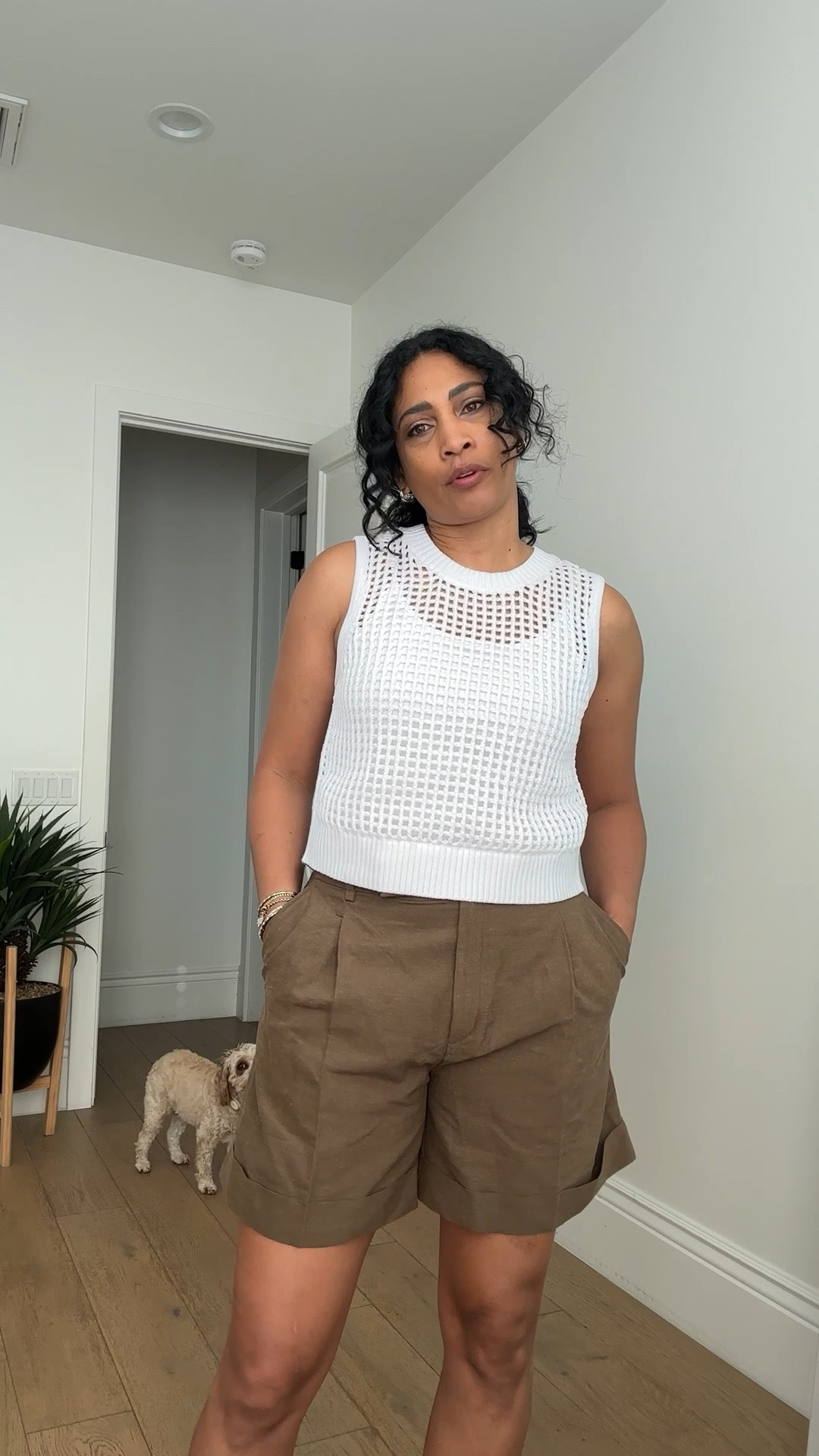 These linen blend shorts are a super chic and elevated for summer! Fit true to size.

#LTKootd #LTKOver40 #LTKTall
