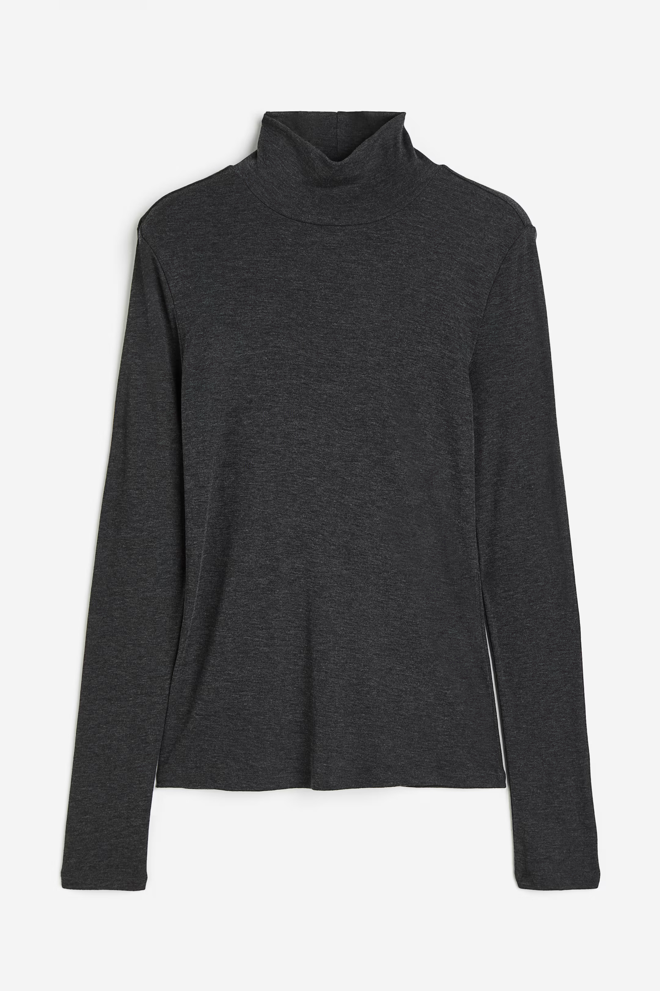 Shirt mit Turtleneck - Dunkelgrau - Ladies | H&M AT | H&M (DE, AT, CH, NL, FI)