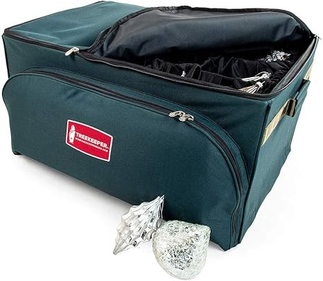 [Adjustable Christmas Ornament Storage Box with Dividers] - Deluxe Ornament Keeper - (Holds 48 Or... | Amazon (US)