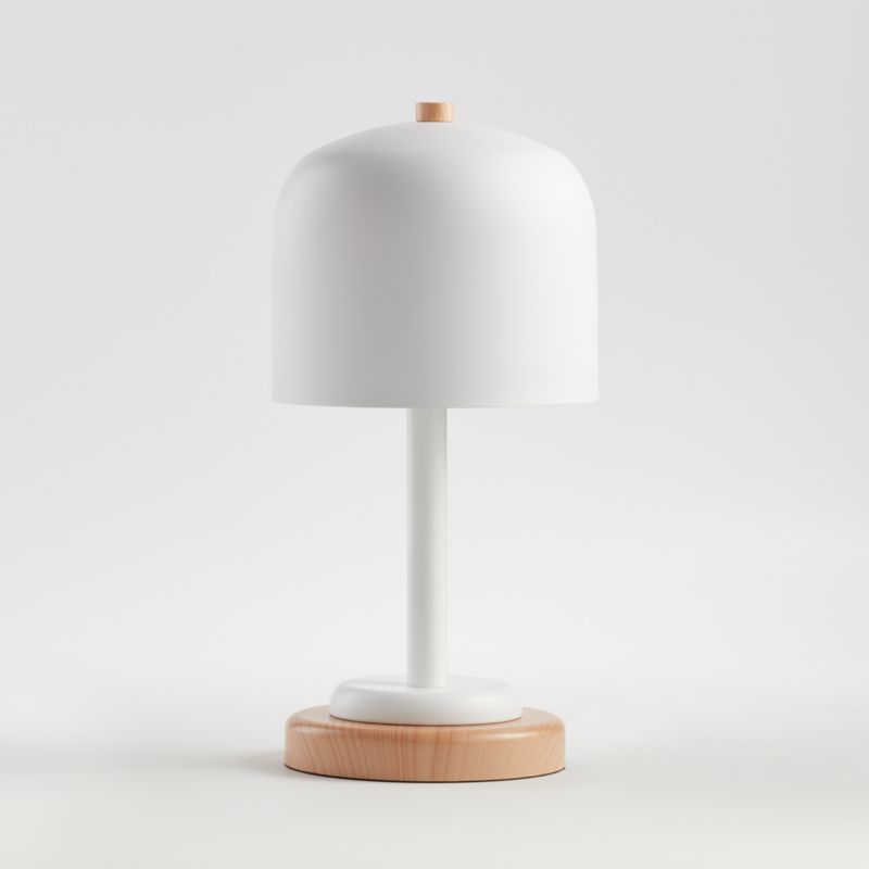 White Modern Dome Touch Table Lamp + Reviews | Crate and Barrel | Crate & Barrel
