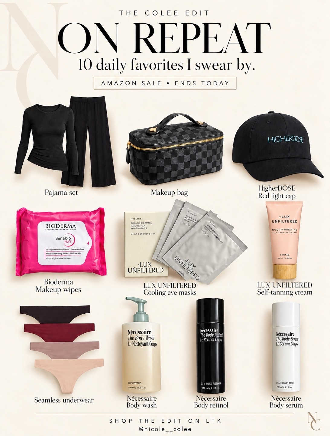 Not random Amazon finds—these are the things I actually use, wear + rebuy on repeat. From my everyday body care and beauty staples to the comfiest basics and little things that make life easier, these 10 have officially earned permanent spots in my routine.

And because good timing is everything…they’re ALL on sale. 👏 Amazon’s sale ends TODAY, so consider this your last-call list.
Shop all 10 favorites linked here. 🛒✨ 

 #LTKdayinmylife #LTKSaleAlert #LTKBeauty