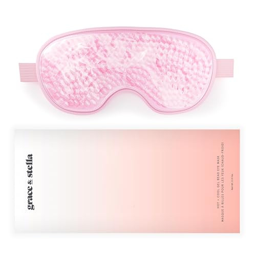 Eye Wrinkle Pads and Patches - Cooling Eye Mask for Puffiness - Ice Face Mask - Gel Eye Mask - Ice Mask to Reduce Wrinkles, Dark Circles, Eye Bags, Migraines - Hot & Cold Eye Mask by Grace and Stella | Amazon (US)