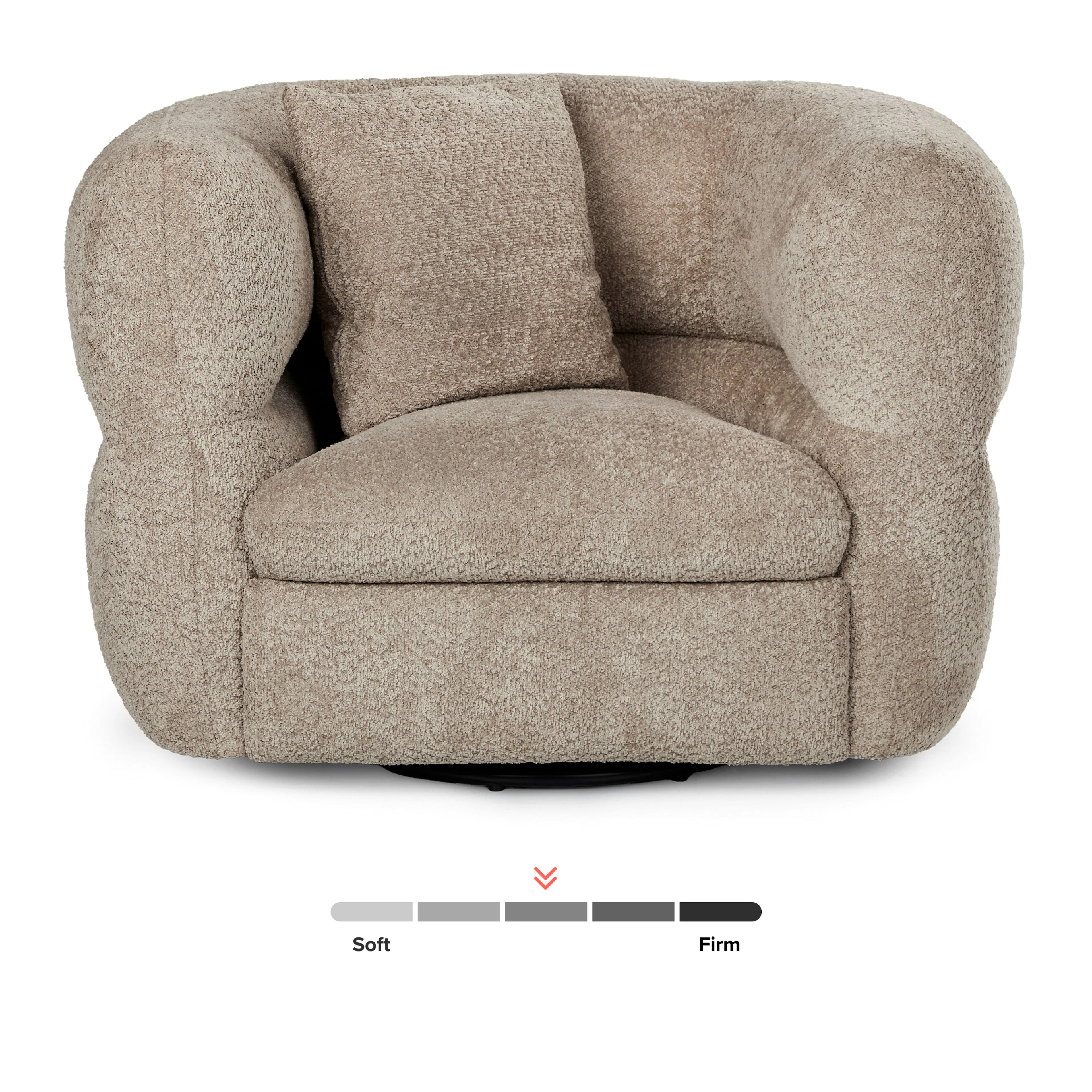 Quinn 40.5" Swivel Lounge Chair - Nouna Mushroom | Article