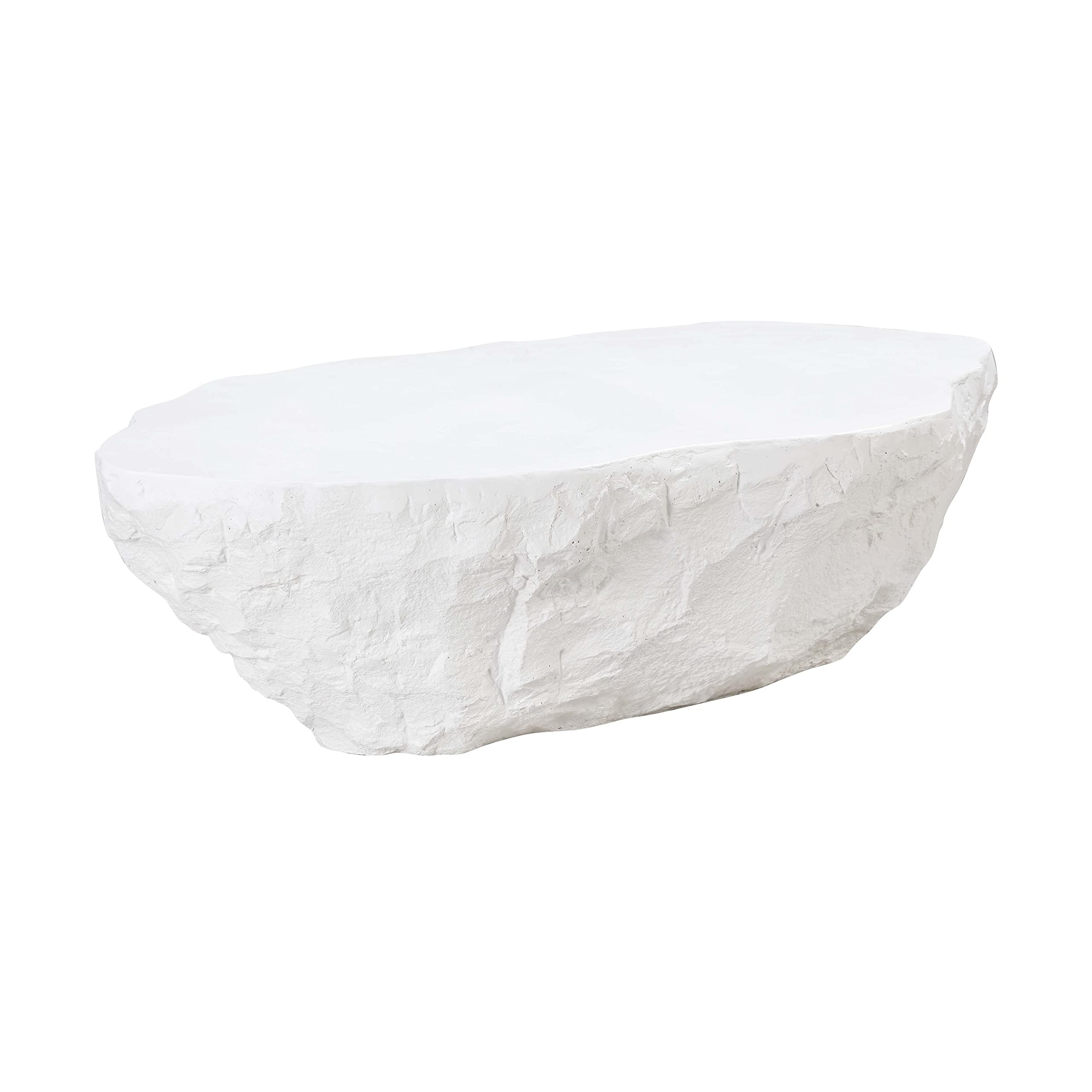 Tov Furniture Crag White Concrete Coffee Table | Amazon (US)
