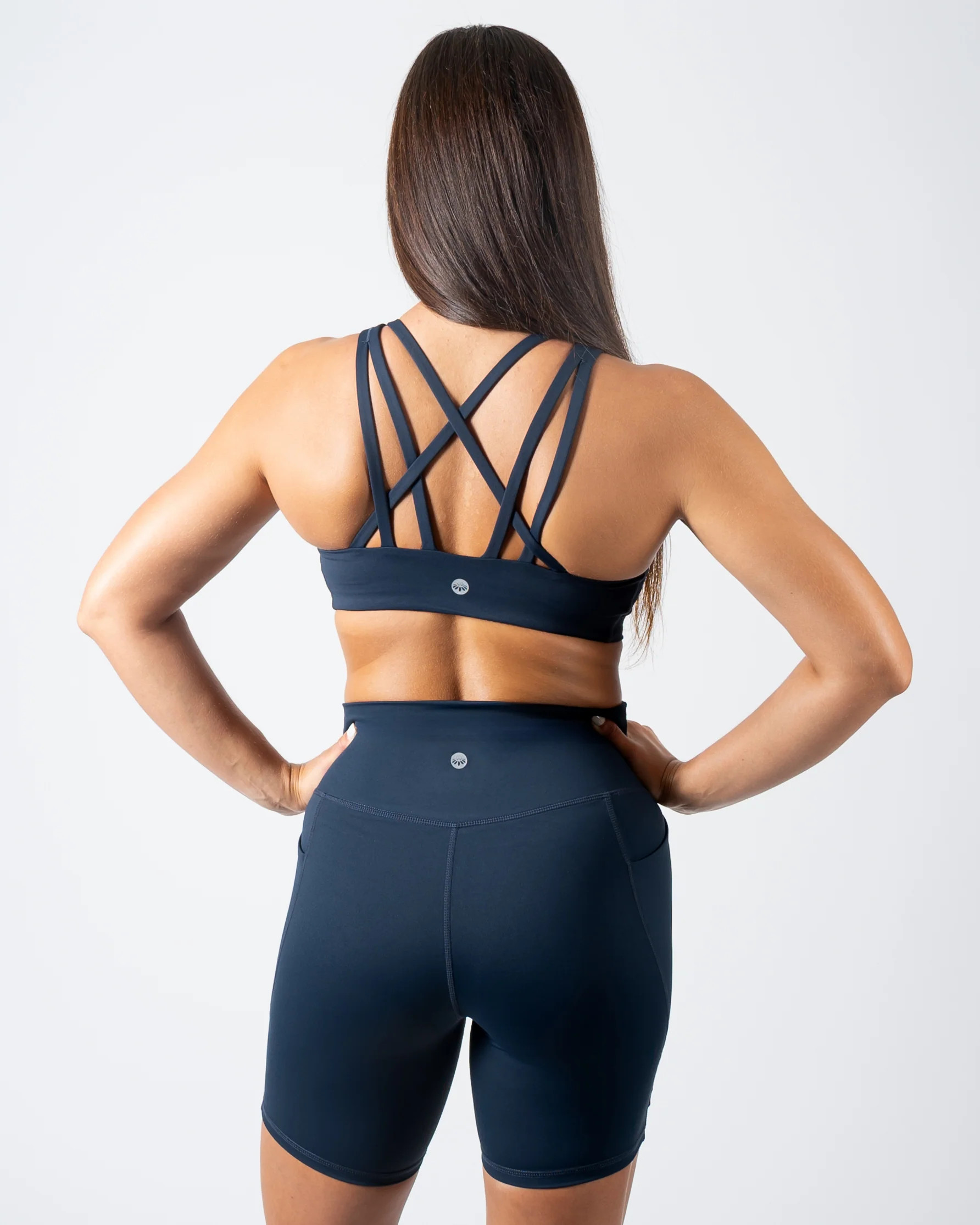 Strappy Sports Bra - Navy | Senita Athletics