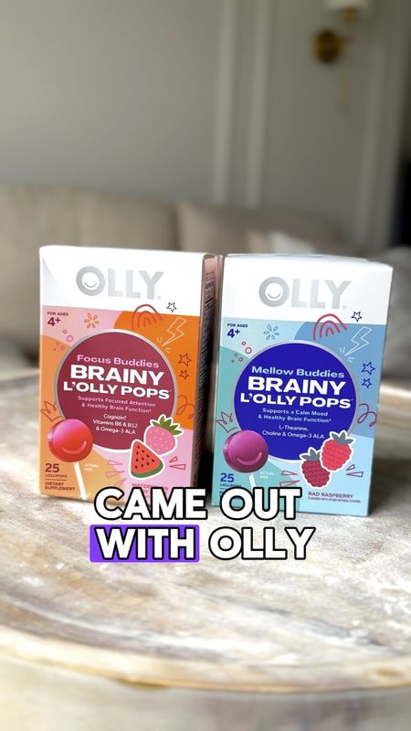 #AD My daily OLLY supplements help me be productive throughout the day and help me focus on my work. As well as my kids.*  
 
This is the only brand that my kids like and now OLLY has come out with OLLY lollypops for school aged children. It’s a delicious treat your kids will enjoy and you can feel good about it too. OLLY’s new cognitive Brainy L’OLLY pops are designed to increase cognitive performance & concentration.* You can find them at @Target  
 
#OLLYwellness #TargetPartner #Target @ollywellness 
*This statement has not been evaluated by the Food and Drug Administration. This product is not intended to diagnose, treat, cure, or prevent any disease. 

#LTKVideo #LTKKids
