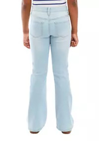 Imperial Star Girls 7-16 Mid Rise Four Shank Distressed Flare Jeans | Belk