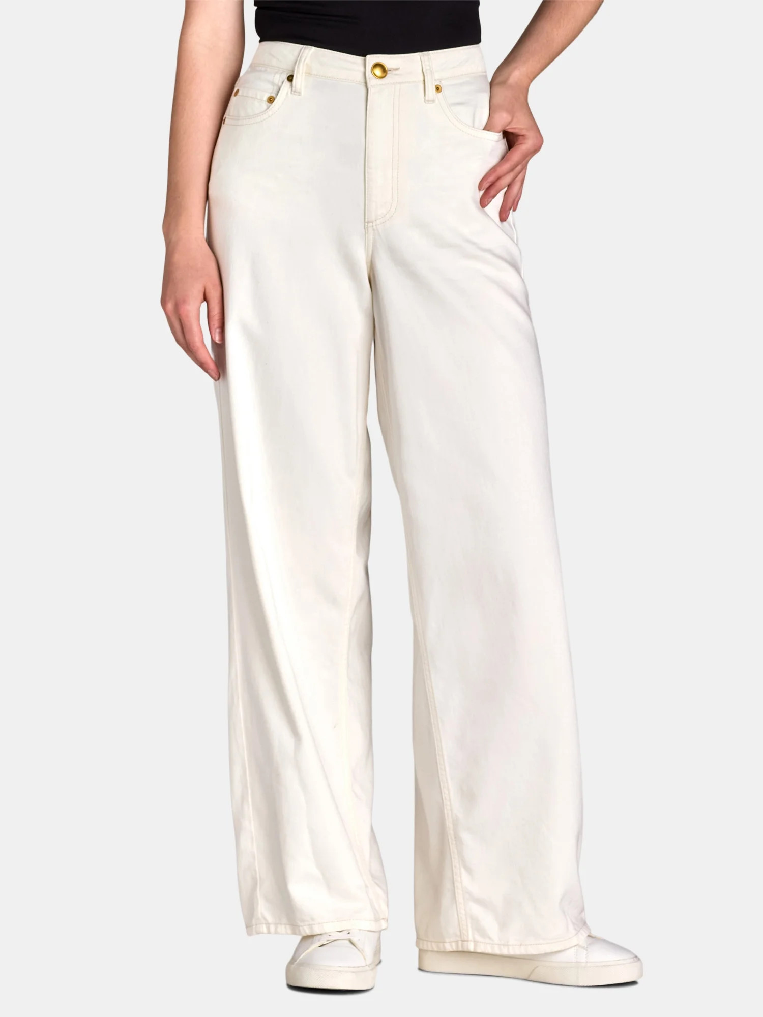Time and Tru Women's Wide Leg Pants, Inseam 31", Sizes 2-20 - Walmart.com | Walmart (US)