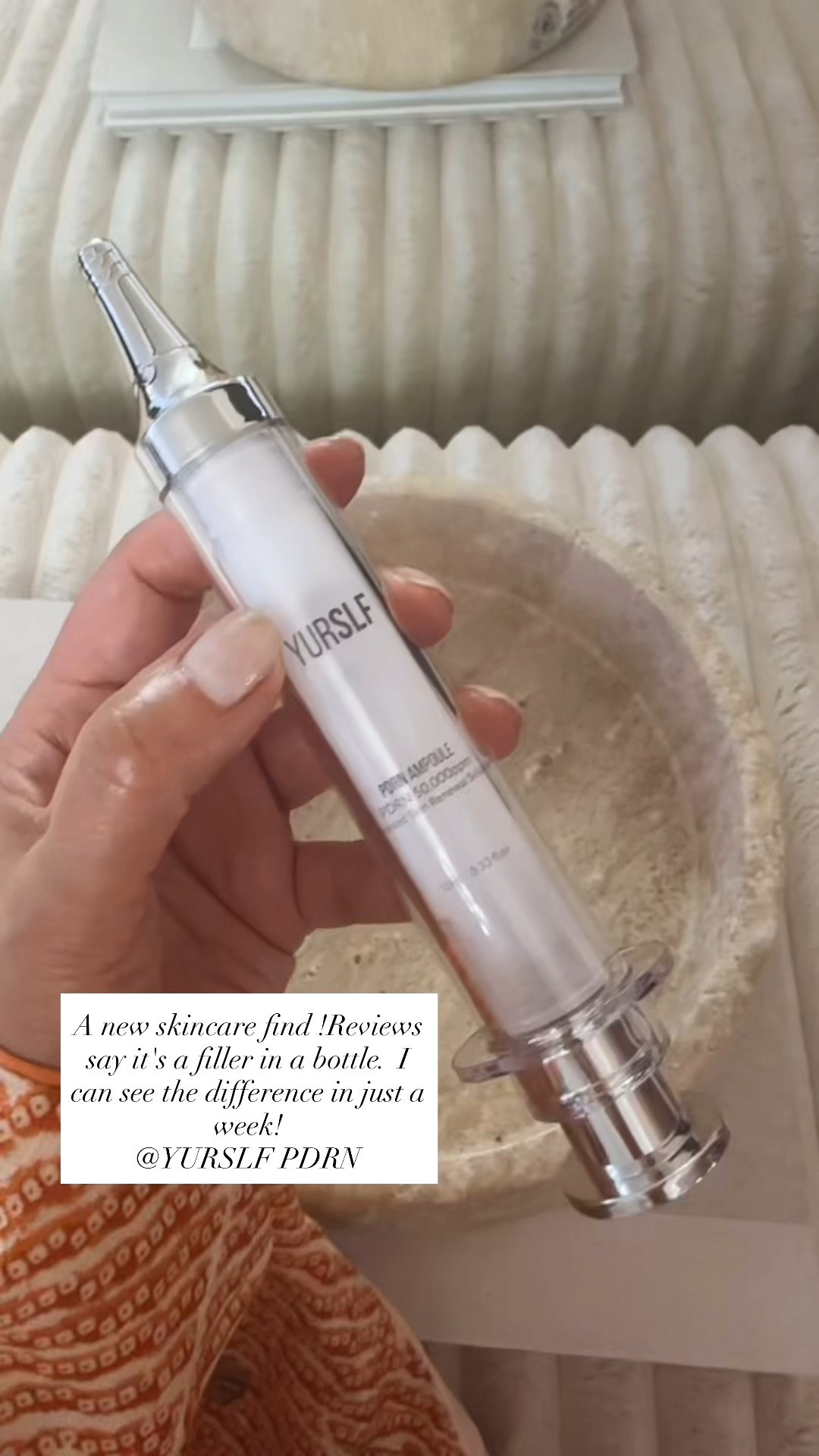 A new skincare find !Reviews say it's a filler in a bottle.  I can see the difference in just a week!
@YURSLF
The highest concentration of
PDRN salmon DNA - Korea's gold standard for anti-aging