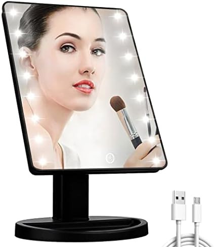 Lighted Vanity Makeup Mirror with 16 Led Lights 180 Degree Free Rotation Touch Screen Adjusted Br... | Amazon (US)