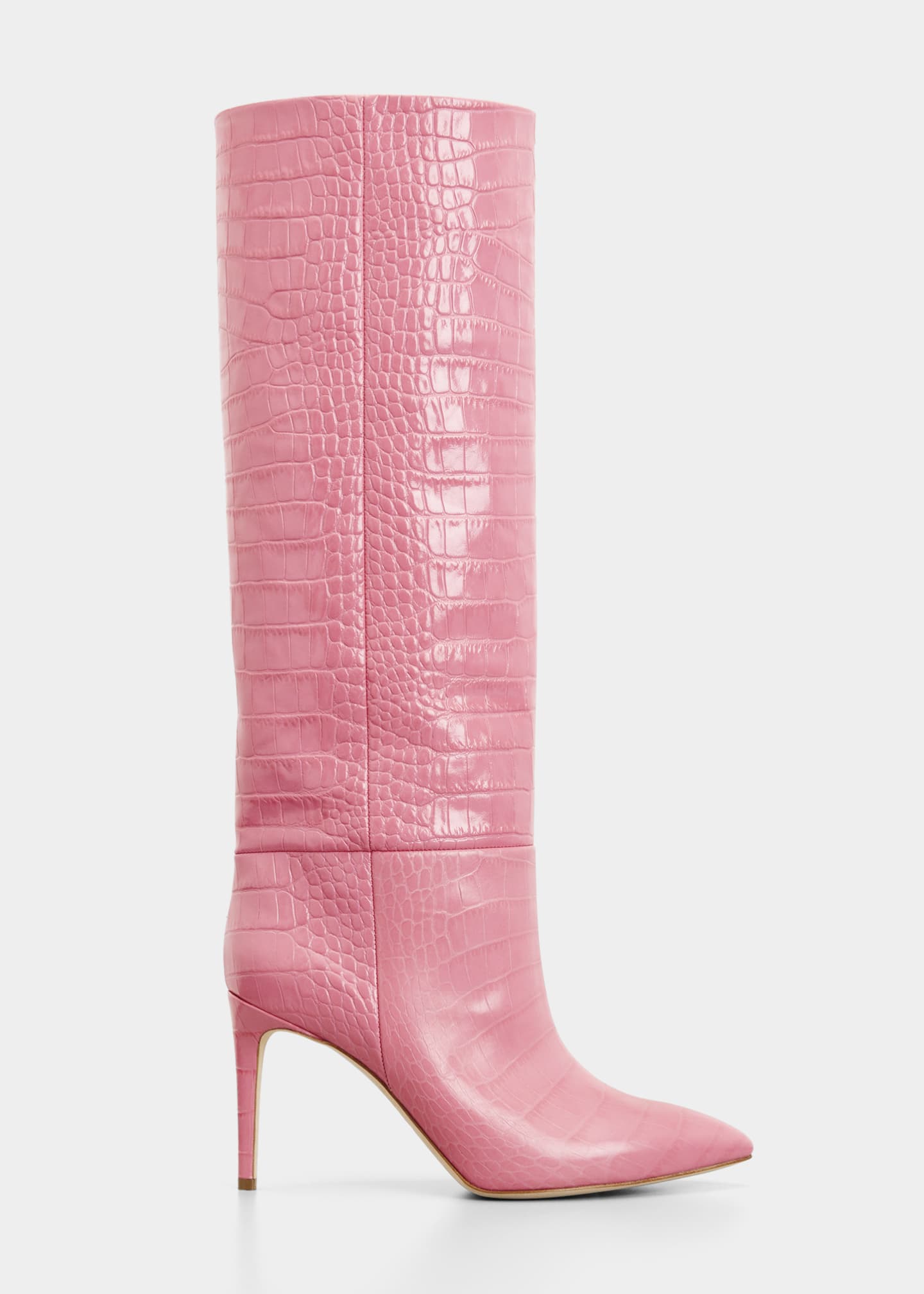 Paris Texas 85mm Mock-Croc Stiletto Knee Boots | Bergdorf Goodman