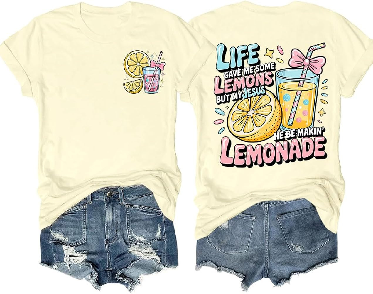 My Jesus Be Making Lemonade T Shirt, My Jesus He Be Makin Lemonade Tee, Christian Faith Shirt | Amazon (US)