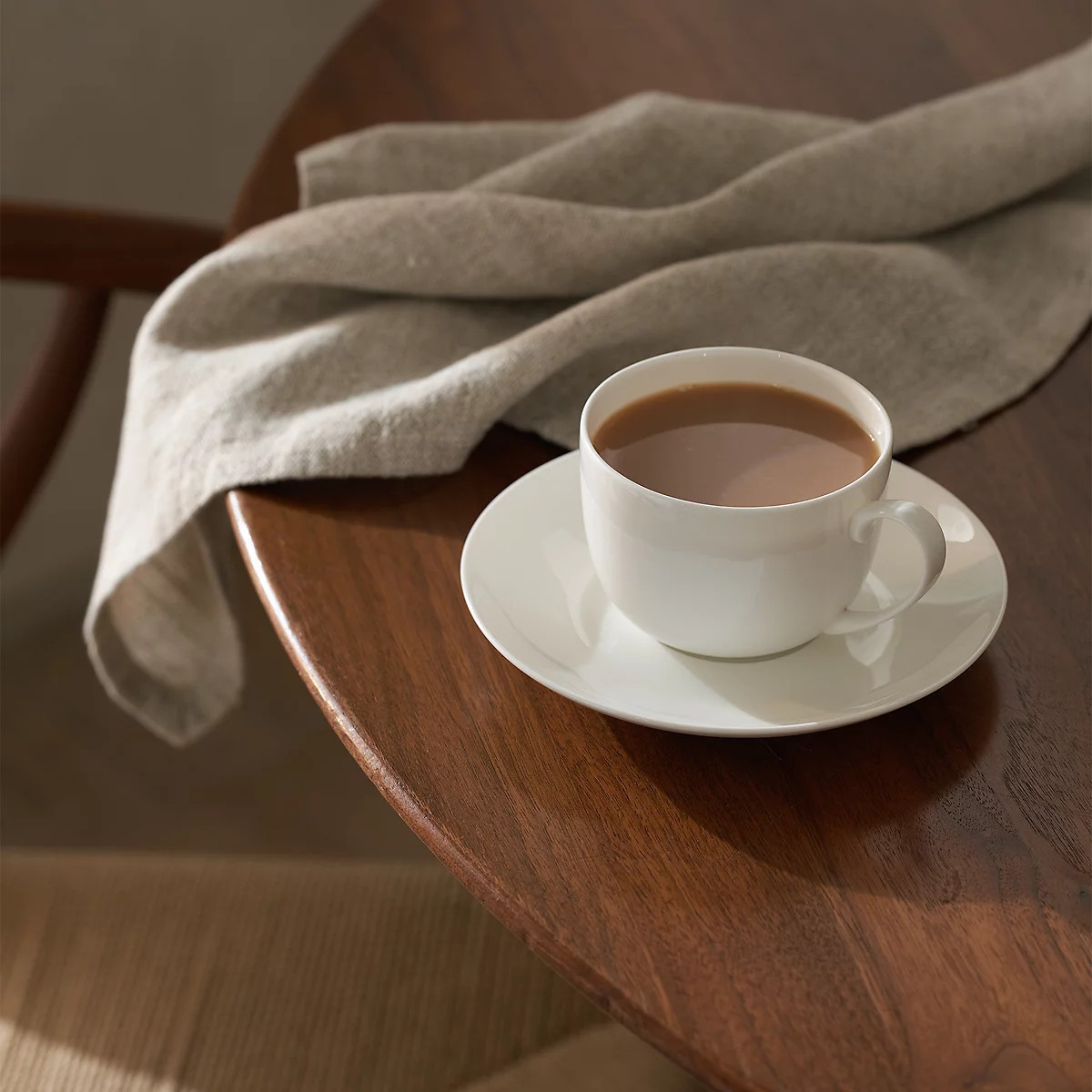 The White Company Symons Tea Cup & Saucer, White, Size: One Size | The White Company UK & ROW