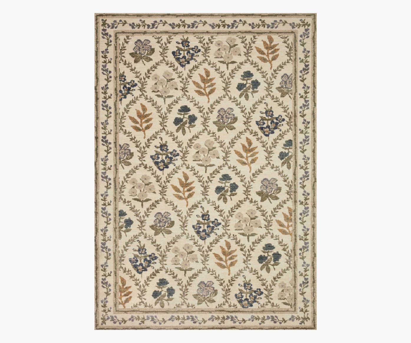 Fiore Hawthorne Ivory Power-Loomed Rug | Rifle Paper Co.