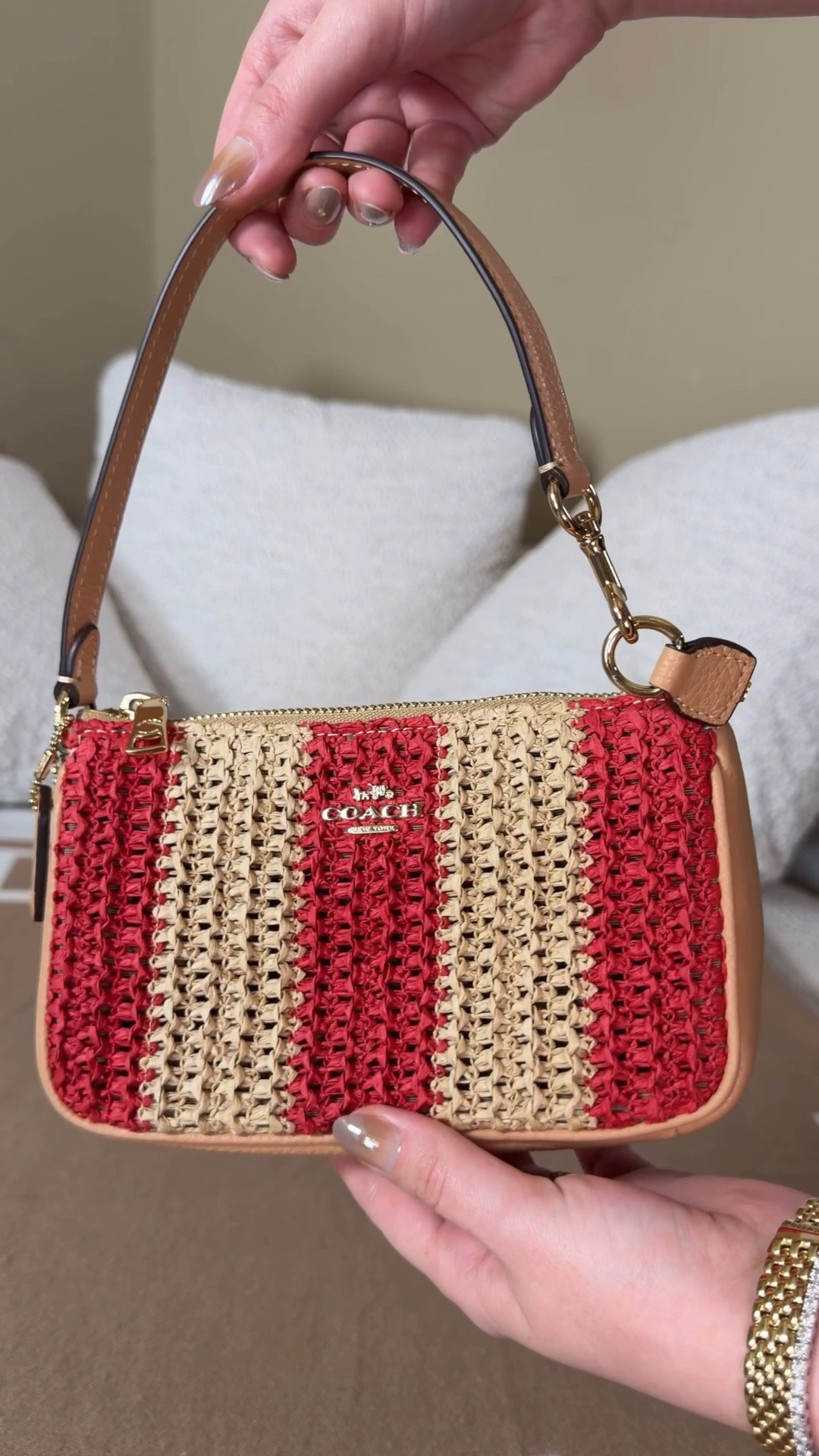 Another bag from the Coach Outlet 5/27 drop 😍 Comment SHOP & I’ll dm you the link ♥️

I couldn’t be more obsessed with the newest Coach straw drop, just in time for summer!

I was really torn between the red striped straw Teri and the straw City tote with the cherry charm but I just wanted a little pop or the red stripes so I went with a Nolita 19. I always recommend the Nolita because it is the coach outlets most affordable bag and even thought it’s tiny, it is so versatile. Also, every Coach outlet drop comes with new Nolitas which is an affordable way to get something from every collection without breaking the bank!

Coach outlet Nolita 19 summer bag, summer bags, straw bag, straw bags red striped straw Nolita 19 #coachoutlet